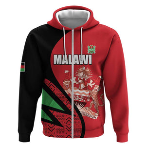 Custom Malawi Cricket Zip Hoodie Go Champions Dziko la Malawi - African Pride