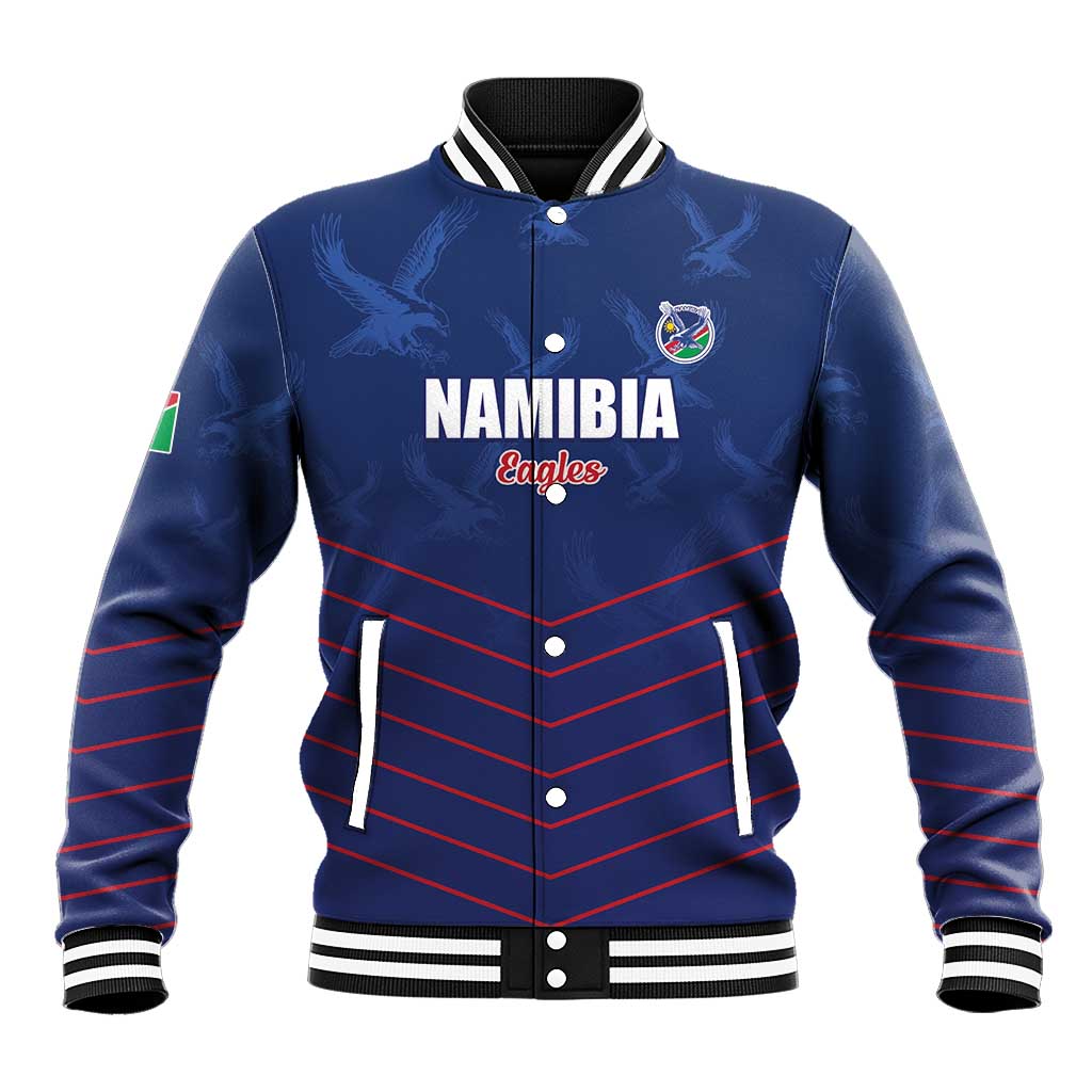Custom Namibia Cricket Baseball Jacket Go Champions - African Pride