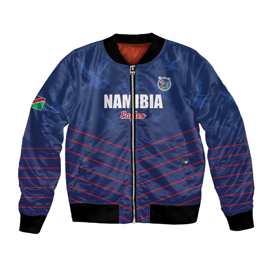 Custom Namibia Cricket Bomber Jacket Go Champions - African Pride