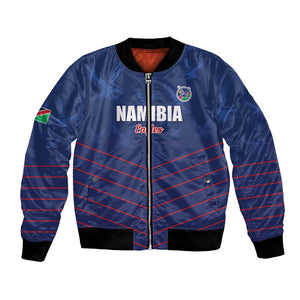 Custom Namibia Cricket Bomber Jacket Go Champions - African Pride