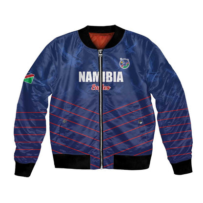 Custom Namibia Cricket Bomber Jacket Go Champions - African Pride