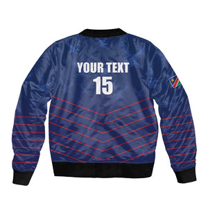 Custom Namibia Cricket Bomber Jacket Go Champions - African Pride