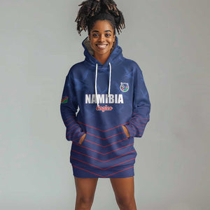 Custom Namibia Cricket Hoodie Dress Go Champions - African Pride