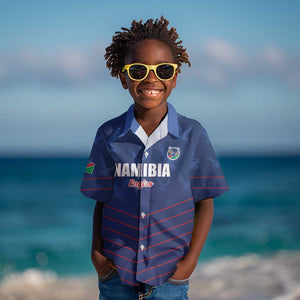 Custom Namibia Cricket Kid Hawaiian Shirt Go Champions - African Pride