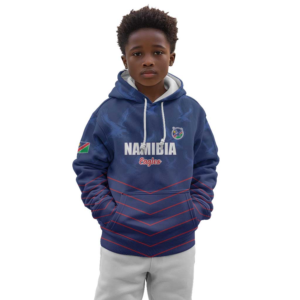 Custom Namibia Cricket Kid Hoodie Go Champions - African Pride