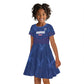 Custom Namibia Cricket Kid Short Sleeve Dress Go Champions - African Pride