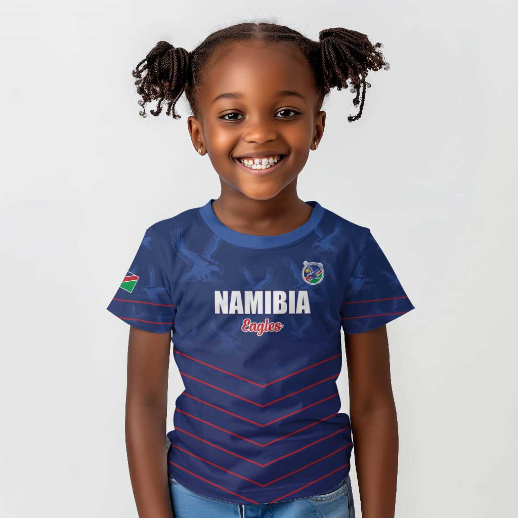 Custom Namibia Cricket Kid T shirt Go Champions - African Pride
