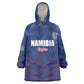 Custom Namibia Cricket Kid Wearable Blanket Hoodie Go Champions - African Pride