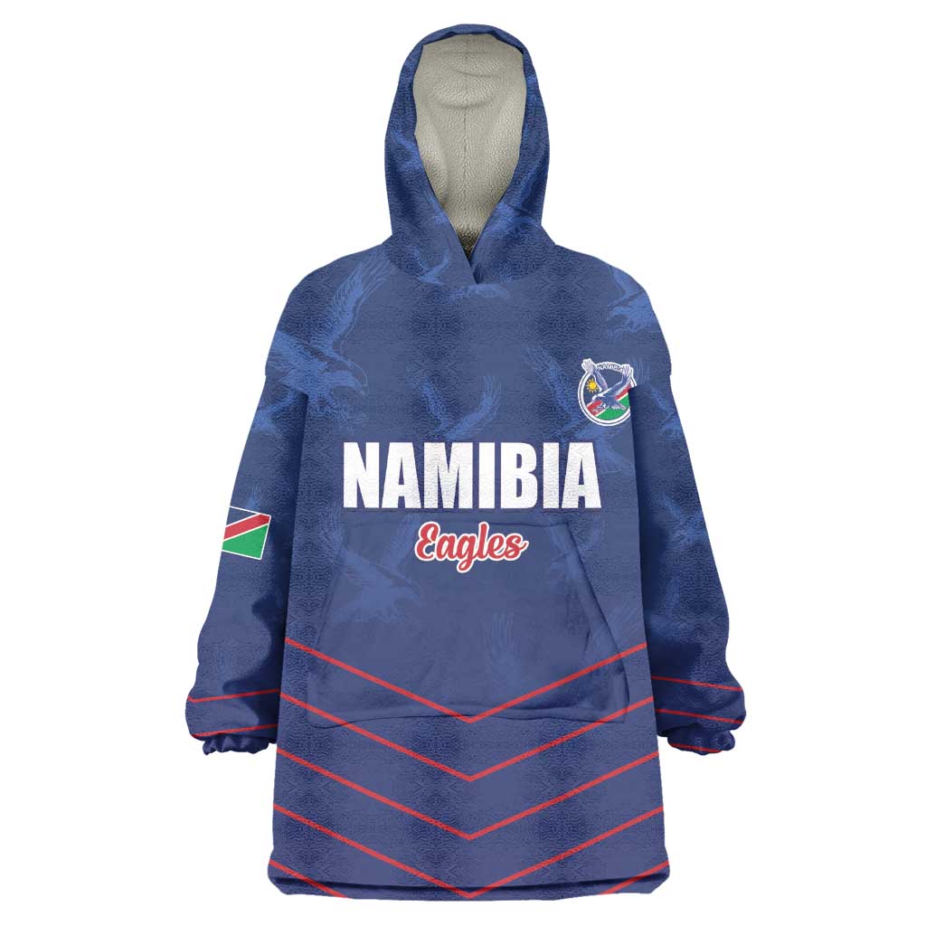 Custom Namibia Cricket Kid Wearable Blanket Hoodie Go Champions - African Pride