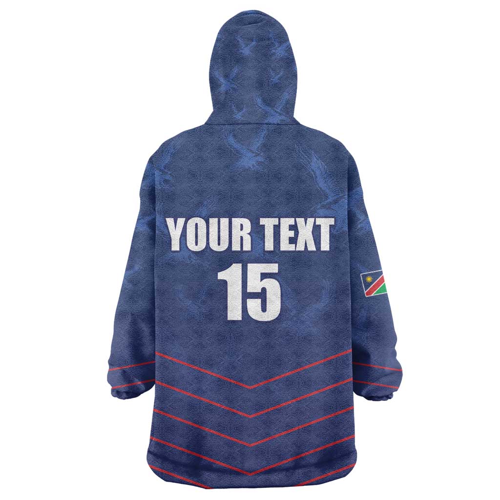 Custom Namibia Cricket Kid Wearable Blanket Hoodie Go Champions - African Pride