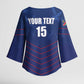 Custom Namibia Cricket Kimono Sleeve Blouse Go Eagles Go