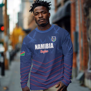 Custom Namibia Cricket Long Sleeve Shirt Go Champions - African Pride