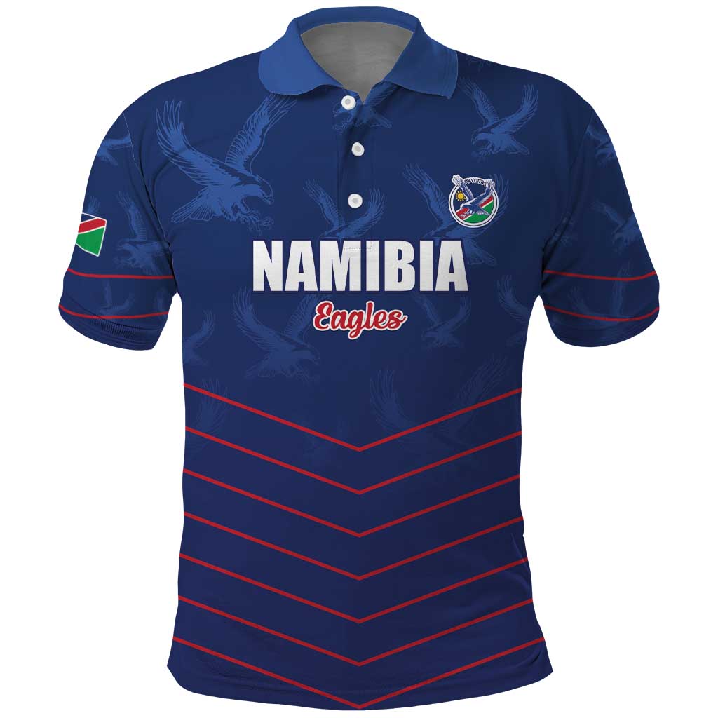 Custom Namibia Cricket Polo Shirt Go Champions - African Pride