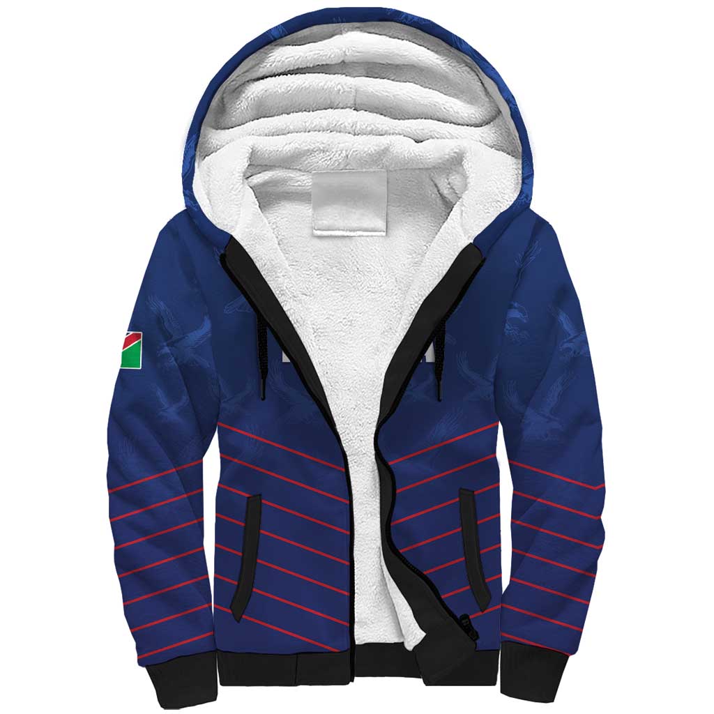 Custom Namibia Cricket Sherpa Hoodie Go Champions - African Pride