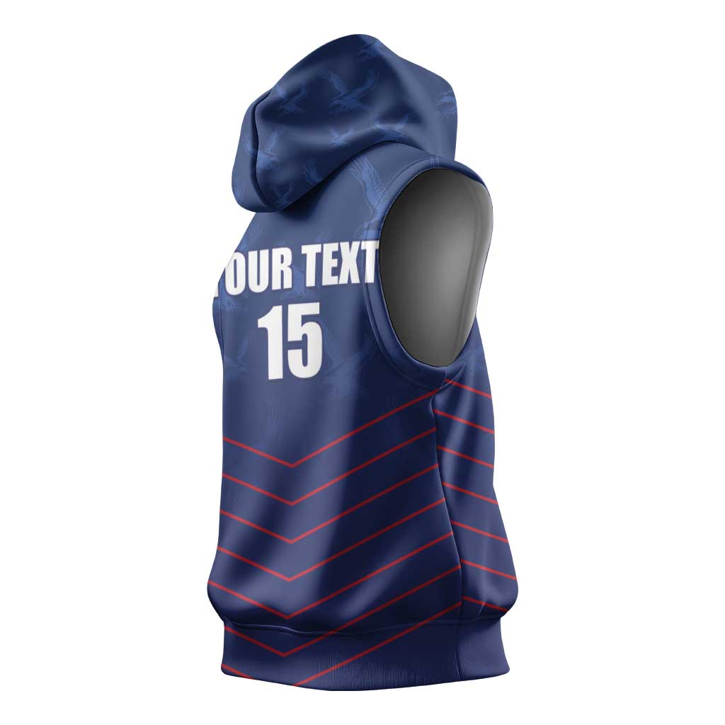 Custom Namibia Cricket Sleeveless Hoodie Go Champions - African Pride