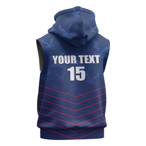 Custom Namibia Cricket Sleeveless Zip Hoodie Go Champions - African Pride