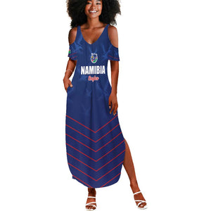 Custom Namibia Cricket Summer Maxi Dress Go Champions - African Pride
