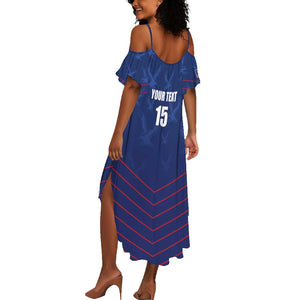 Custom Namibia Cricket Summer Maxi Dress Go Champions - African Pride