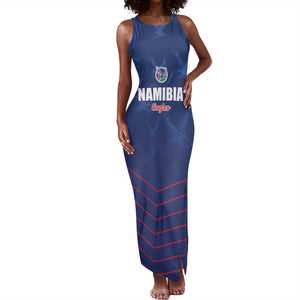 Custom Namibia Cricket Tank Maxi Dress Go Champions - African Pride