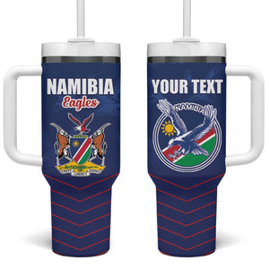 Custom Namibia Cricket Tumbler With Handle Go Champions - African Pride