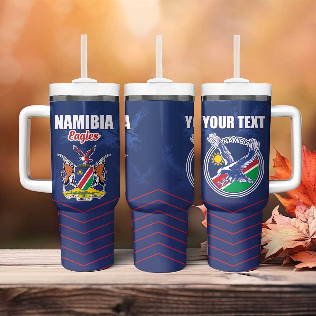 Custom Namibia Cricket Tumbler With Handle Go Champions - African Pride