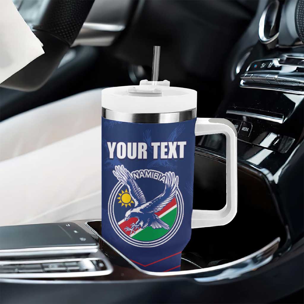 Custom Namibia Cricket Tumbler With Handle Go Champions - African Pride