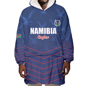 Custom Namibia Cricket Wearable Blanket Hoodie Go Champions - African Pride