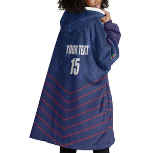 Custom Namibia Cricket Wearable Blanket Hoodie Go Champions - African Pride