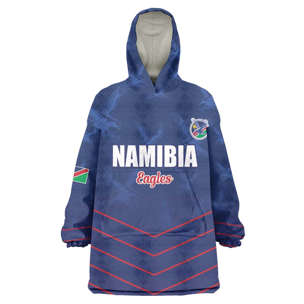 Custom Namibia Cricket Wearable Blanket Hoodie Go Champions - African Pride