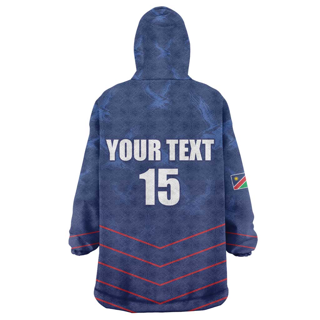 Custom Namibia Cricket Wearable Blanket Hoodie Go Champions - African Pride