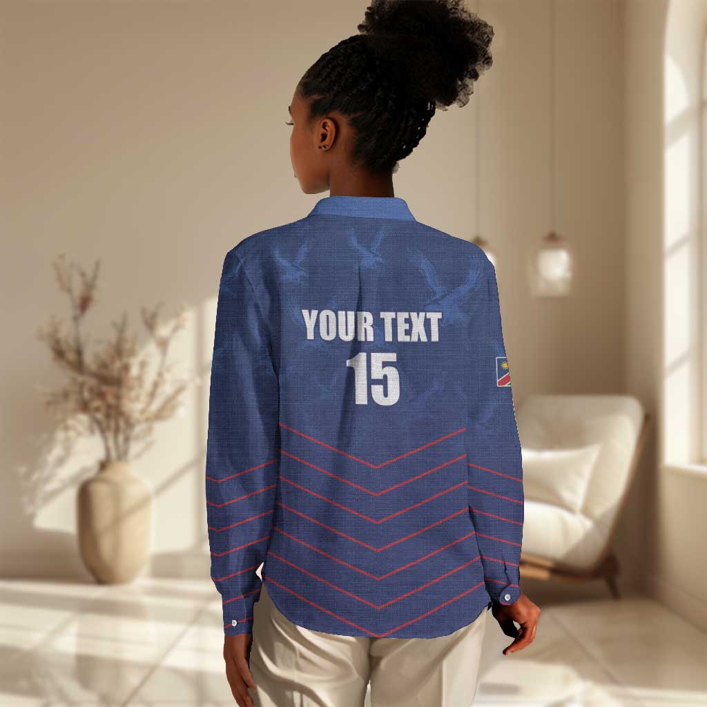 Custom Namibia Cricket Women Casual Shirt Go Champions - African Pride