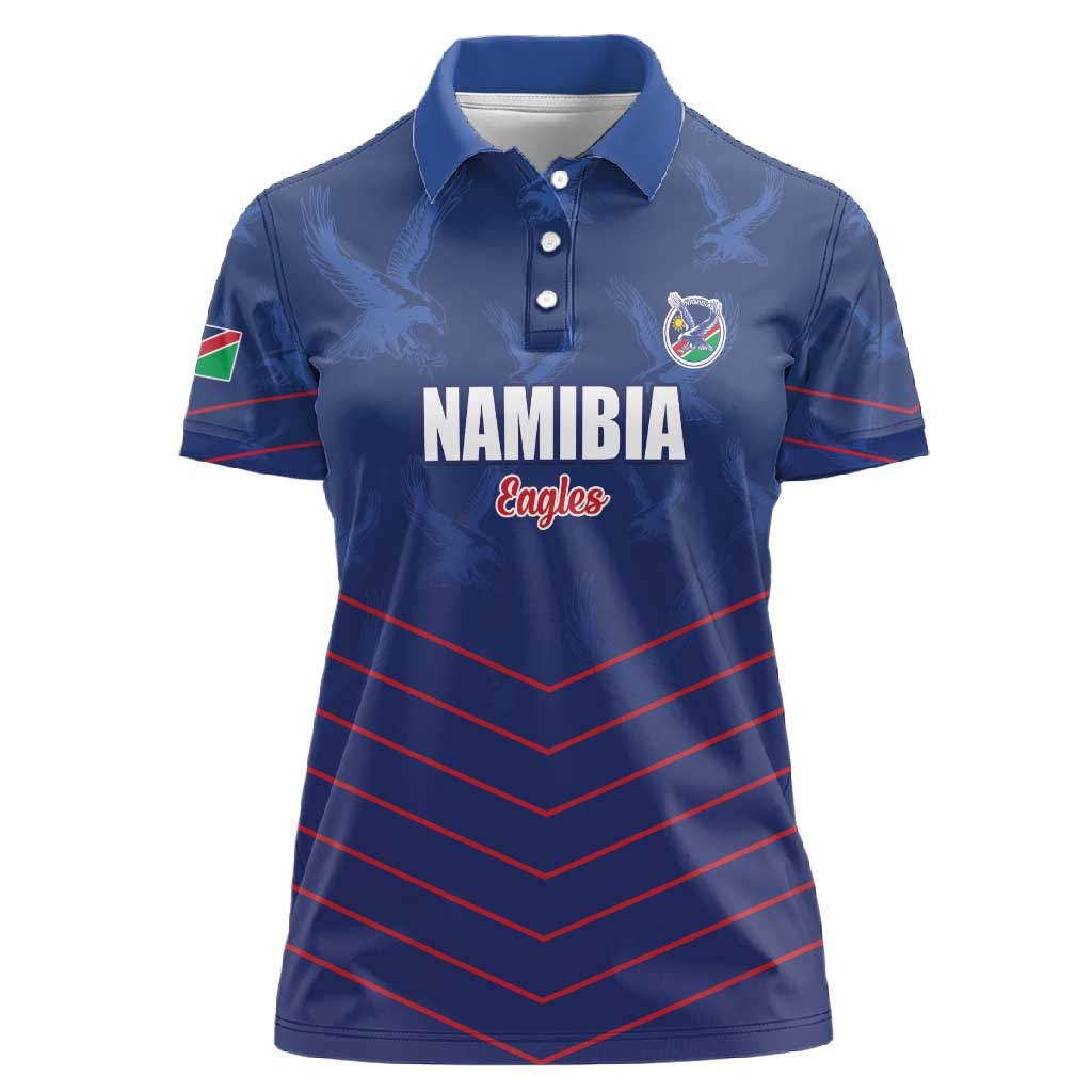 Custom Namibia Cricket Women Polo Shirt Go Champions - African Pride