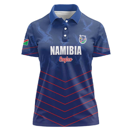 Custom Namibia Cricket Women Polo Shirt Go Champions - African Pride