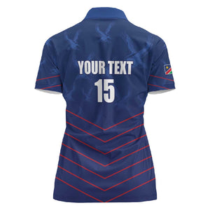 Custom Namibia Cricket Women Polo Shirt Go Champions - African Pride