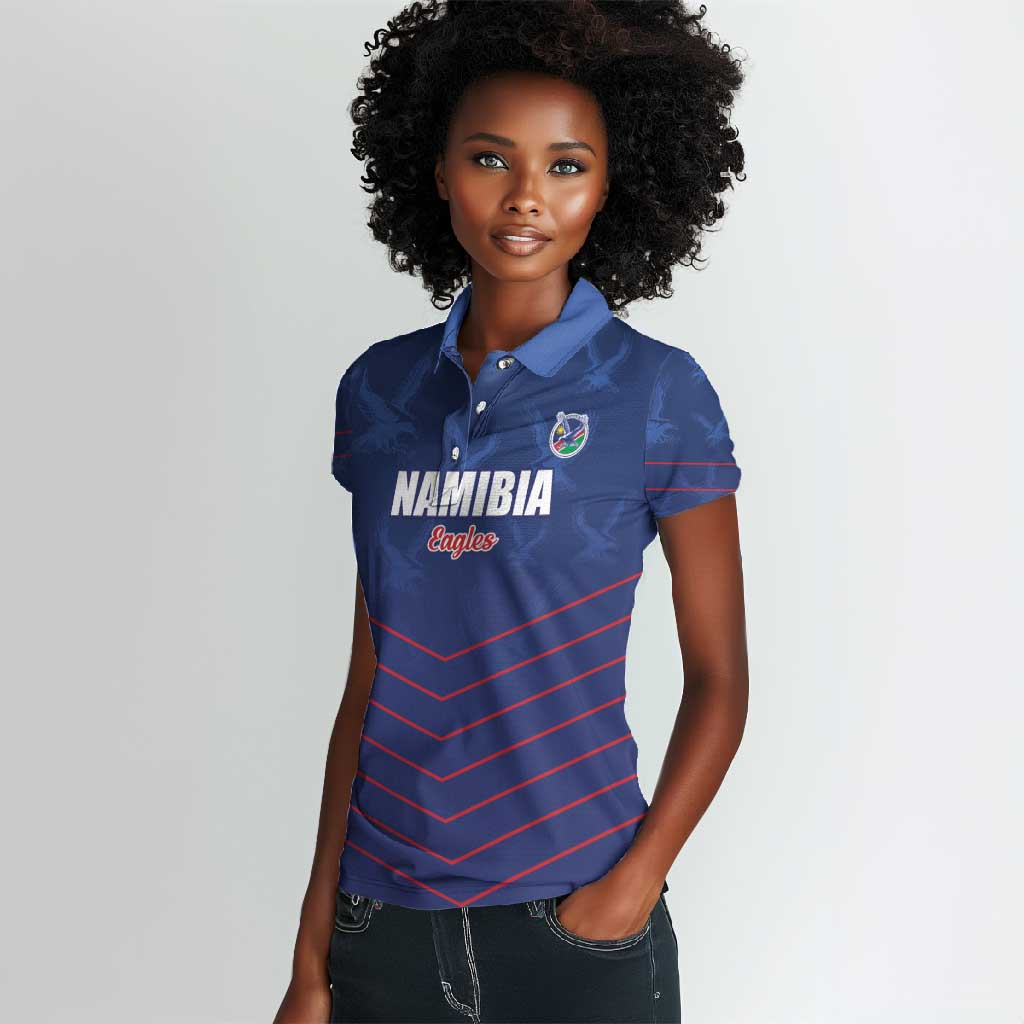 Custom Namibia Cricket Women Polo Shirt Go Champions - African Pride