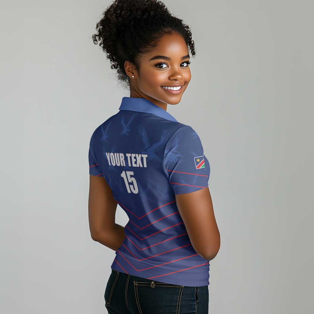 Custom Namibia Cricket Women Polo Shirt Go Champions - African Pride