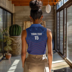 Custom Namibia Cricket Women Sleeveless Polo Shirt Go Champions - African Pride