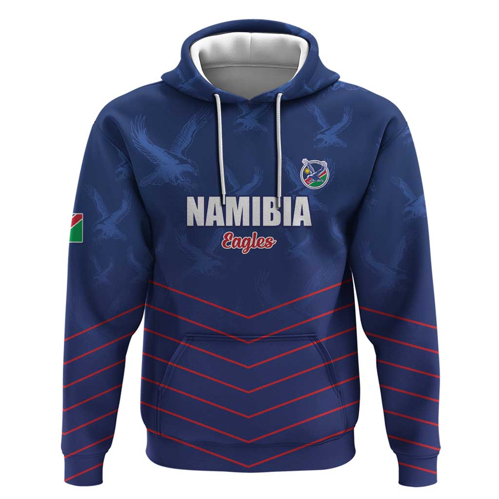 Custom Namibia Cricket Zip Hoodie Go Champions - African Pride