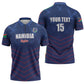Custom Namibia Cricket Zipper Polo Shirt Go Eagles Go