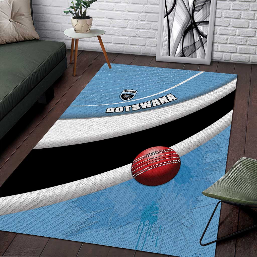 Botswana Cricket Area Rug Go Champions Baggy Blues by African Pride