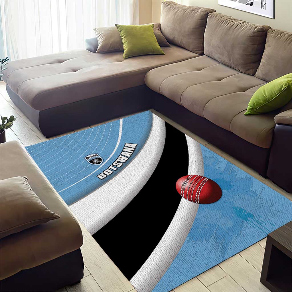 Botswana Cricket Area Rug Go Champions Baggy Blues - African Pride