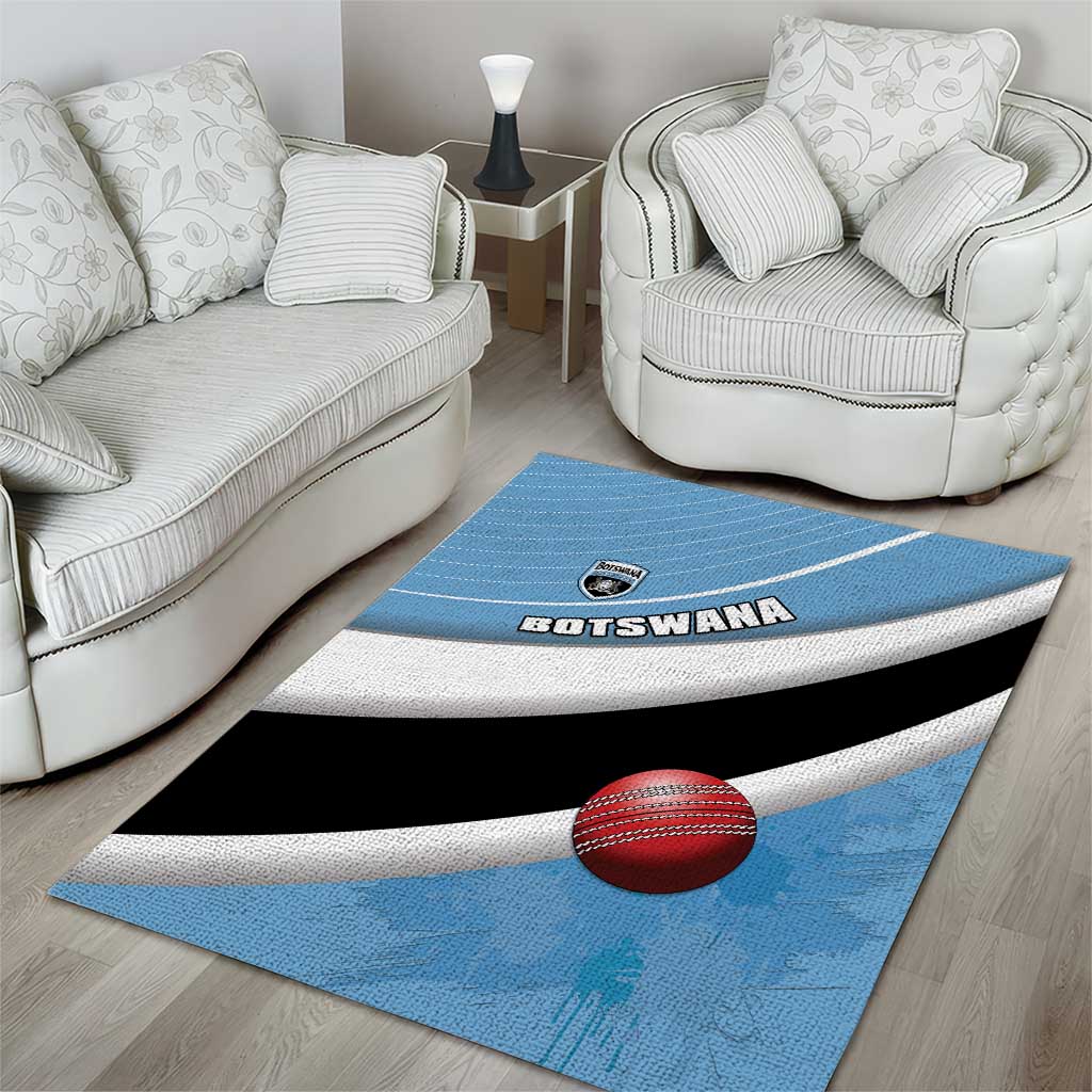 Botswana Cricket Area Rug Go Champions Baggy Blues - African Pride