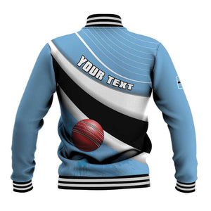 Custom Botswana Cricket Baseball Jacket Go Champions Baggy Blues - African Pride