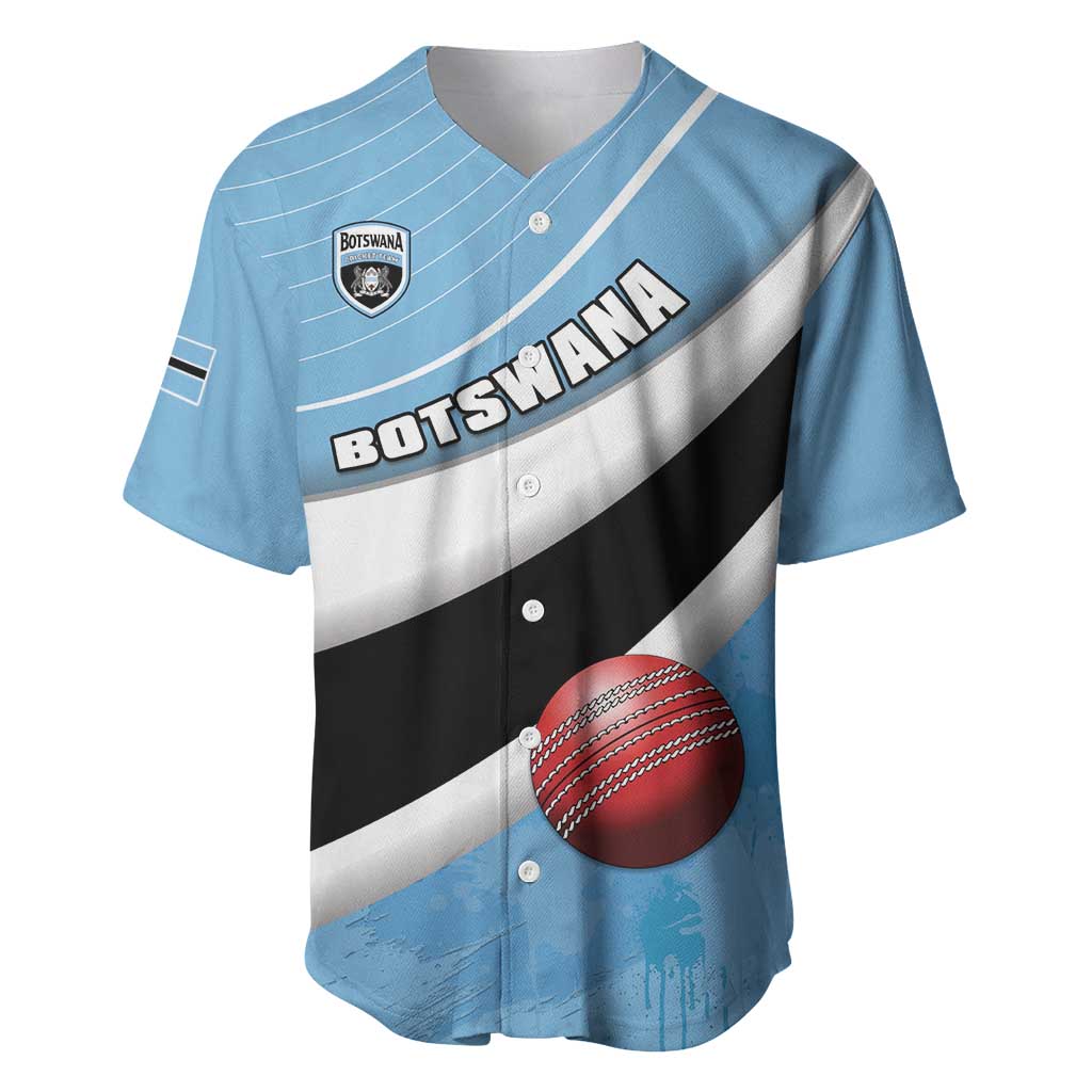 Custom Botswana Cricket Baseball Jersey Go Champions Baggy Blues - African Pride