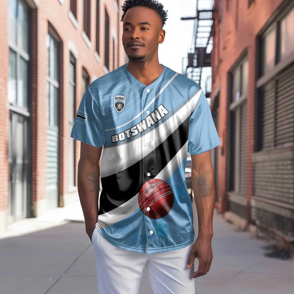 Custom Botswana Cricket Baseball Jersey Go Champions Baggy Blues - African Pride