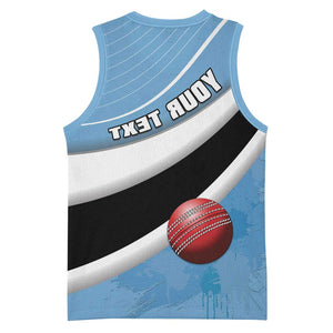 Custom Botswana Cricket Basketball Jersey Go Champions Baggy Blues - African Pride