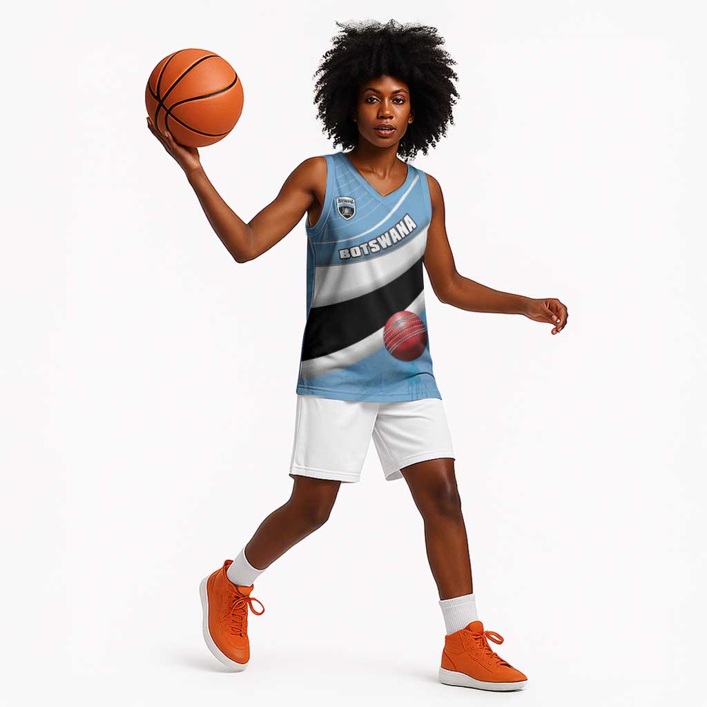 Custom Botswana Cricket Basketball Jersey Go Champions Baggy Blues - African Pride
