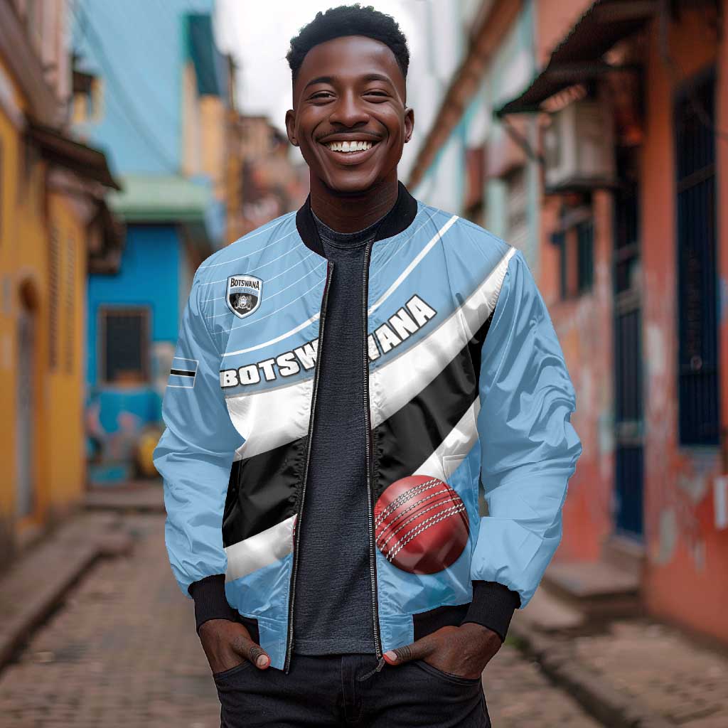Custom Botswana Cricket Bomber Jacket Go Champions Baggy Blues - African Pride