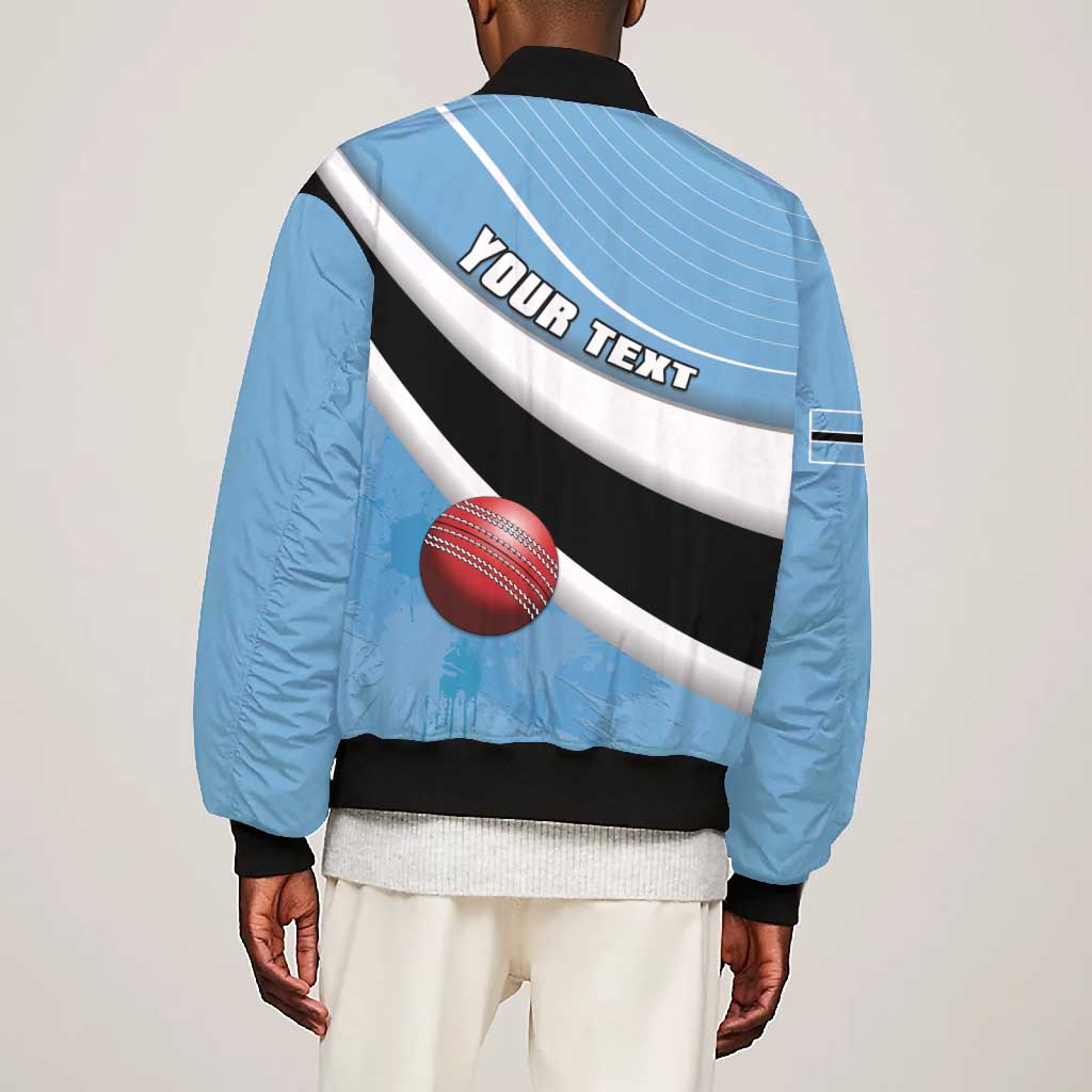 Custom Botswana Cricket Bomber Jacket Go Champions Baggy Blues - African Pride