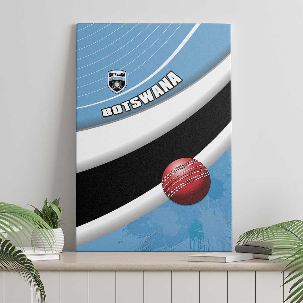 Botswana Cricket Canvas Wall Art Go Champions Baggy Blues - African Pride